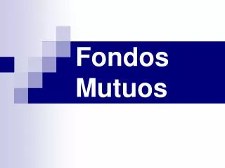 fondos mutuos