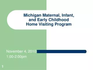 Michigan Maternal, Infant, and Early Childhood Home Visiting Program