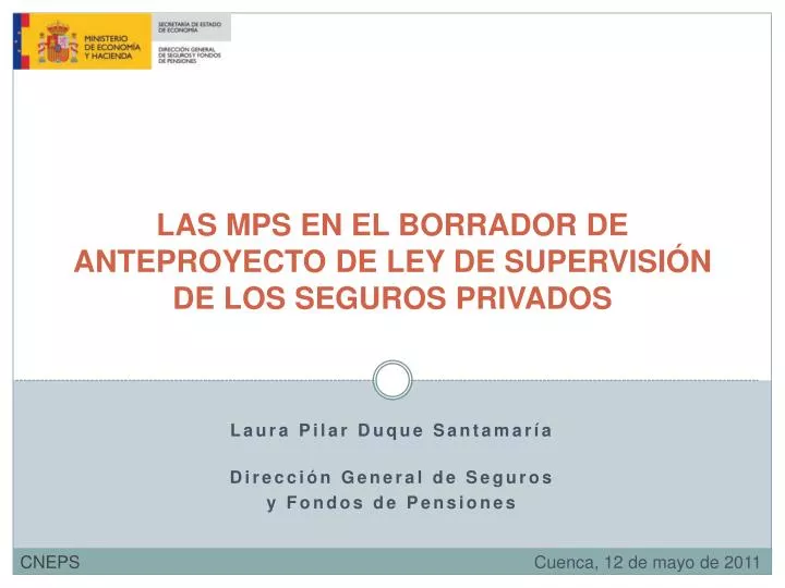 las mps en el borrador de anteproyecto de ley de supervisi n de los seguros privados