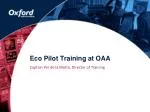 Eco Pilot Training at OAA - slide 1