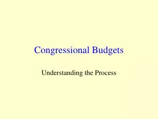 Congressional Budgets