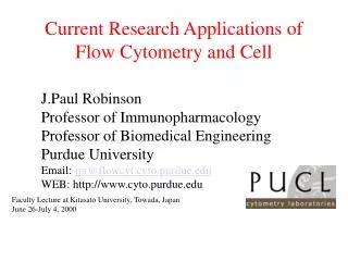Current Research Applications of Flow Cytometry and Cell