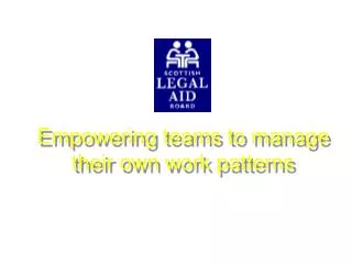 Empowering teams to manage their own work patterns