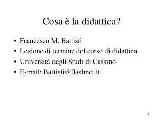 cosa la didattica