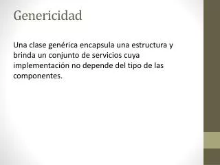genericidad