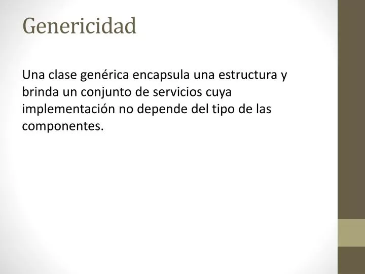 genericidad