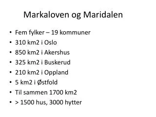 markaloven og maridalen