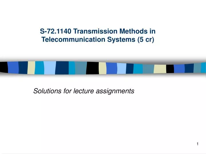 s 72 1140 transmission methods in telecommunication systems 5 cr
