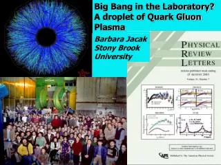 Big Bang in the Laboratory? A droplet of Quark Gluon Plasma