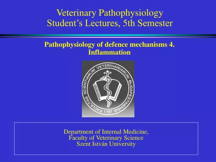 veterinary pathophysiology student s lectures 5th semester