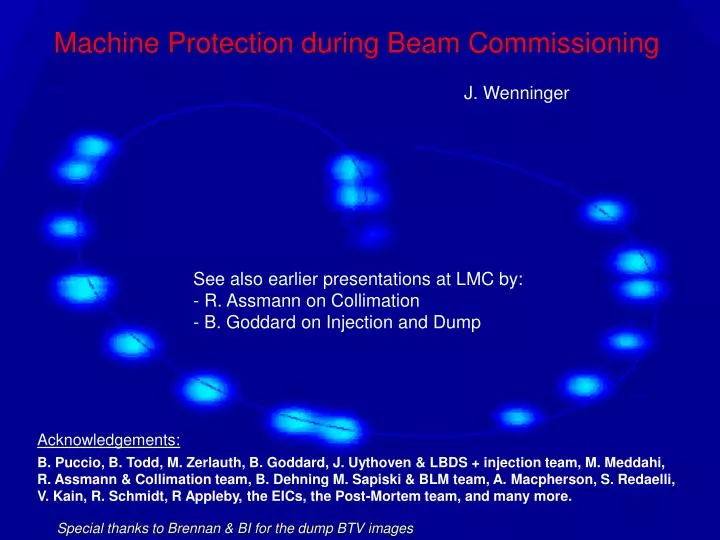machine protection during beam commissioning