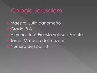colegio jerusalem