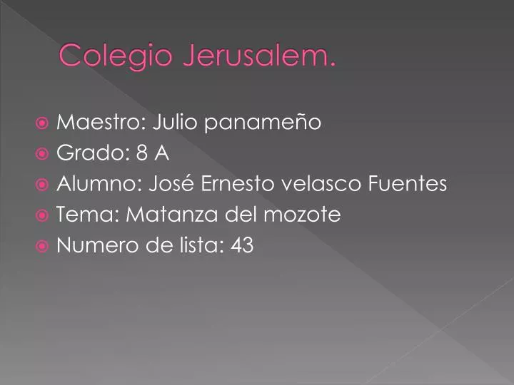 colegio jerusalem