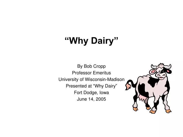 why dairy