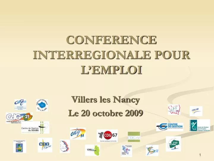 conference interregionale pour l emploi