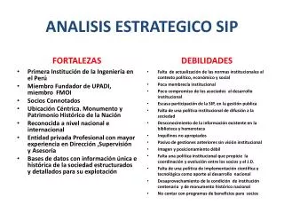 analisis estrategico sip