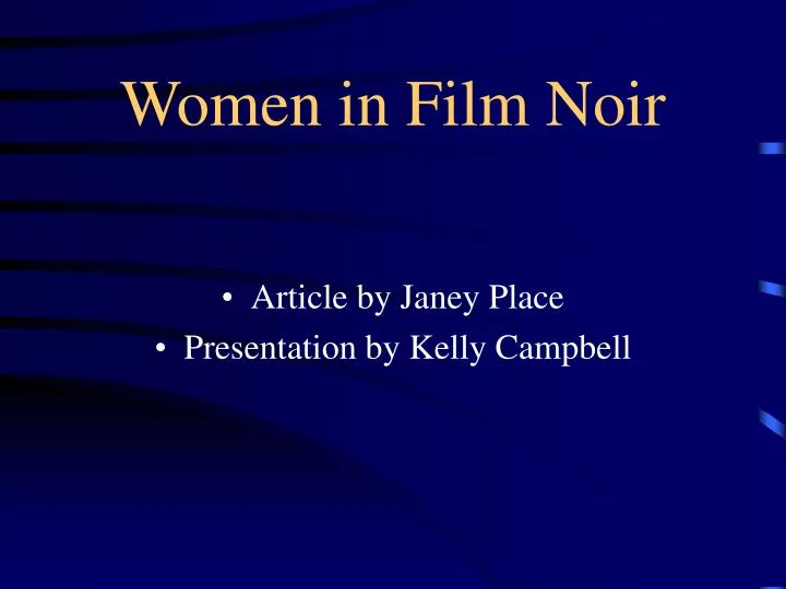 women in film noir
