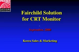 September, 2000 Korea Sales &amp; Marketing