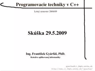 programovacie techniky v c