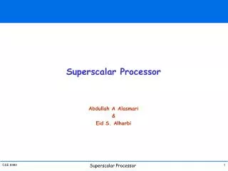 Superscalar Processor