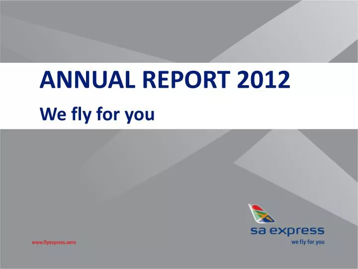 annual report 2012 we fly for you