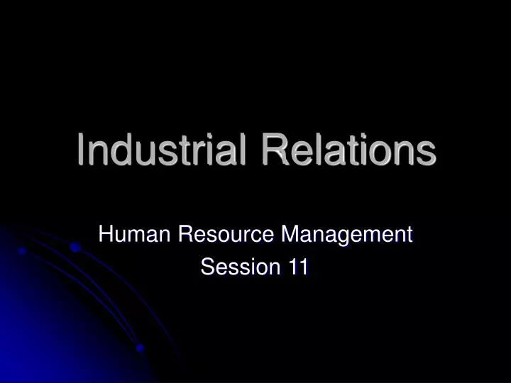 industrial relations