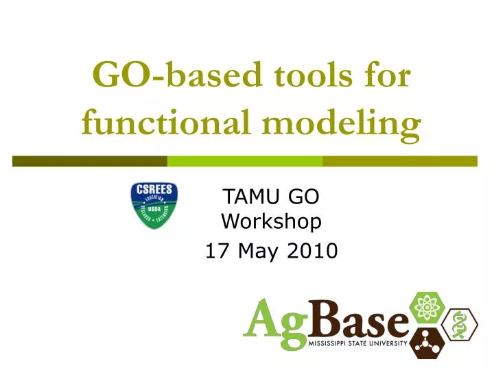 go based tools for functional modeling