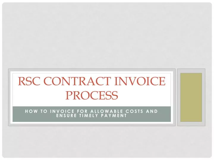 rsc contract invoice process