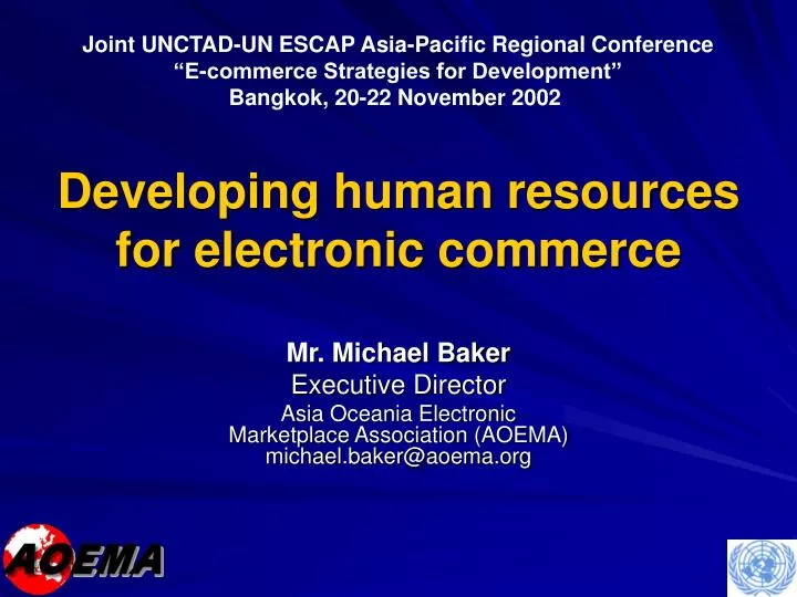 developing human resources for electronic commerce