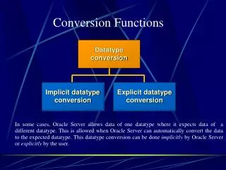 Conversion Functions