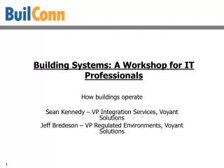 Building Systems: A Workshop for IT Professionals