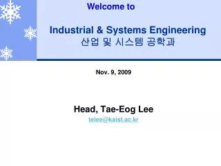 Industrial &amp; Systems Engineering ?? ? ??? ???