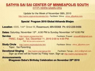 Sathya Sai Sai Center of Minneapolis South saimn