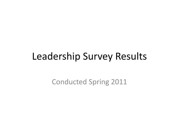 leadership survey results