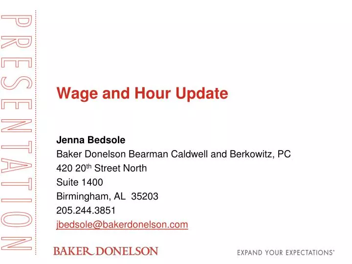 wage and hour update