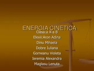 energia cinetica