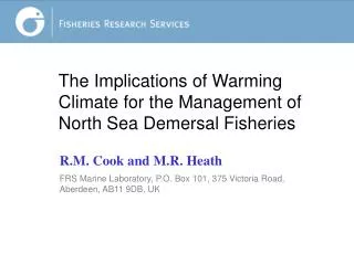 The Implications of Warming Climate for the Management of North Sea Demersal Fisheries
