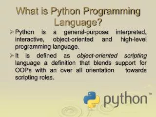 What is Python Programming Language?