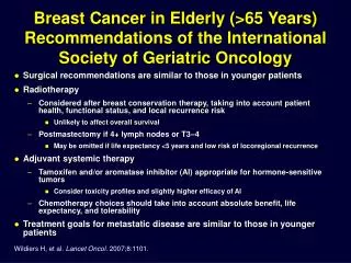 Wildiers H, et al. Lancet Oncol . 2007;8:1101.