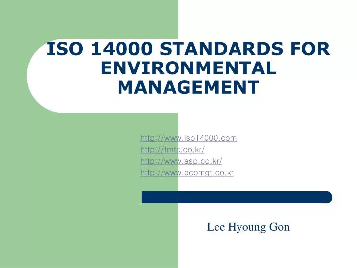 iso 14000 standards for environmental management