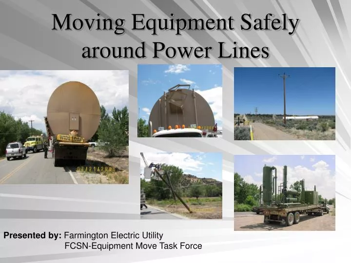 moving equipment safely around power lines