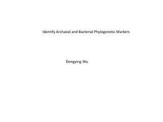 Identify Archaeal and Bacterial Phylogenetic Markers