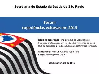 f rum experi ncias exitosas em 2013