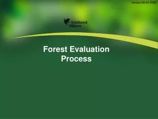 Forest Evaluation Process