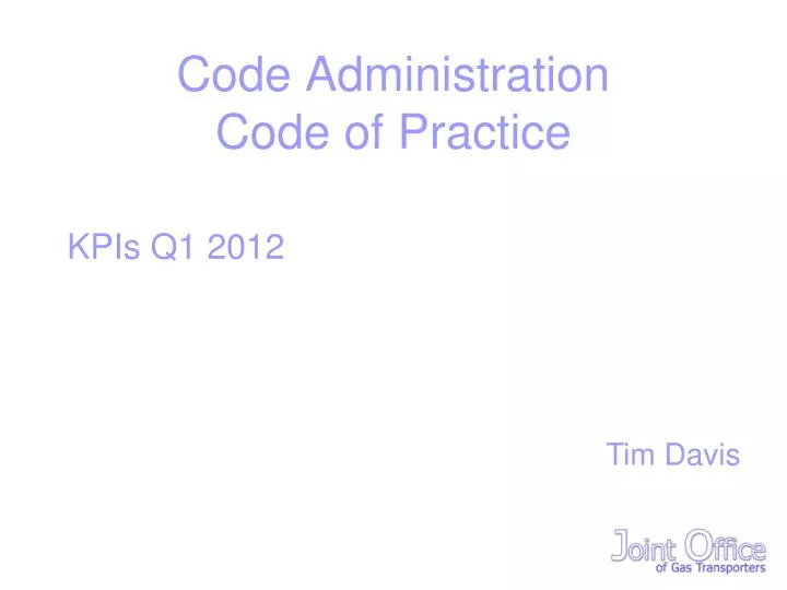 code administration code of practice