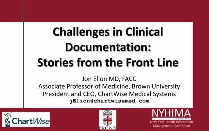 challenges in clinical documentation stories from the front line