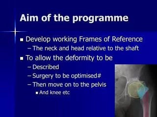 Aim of the programme
