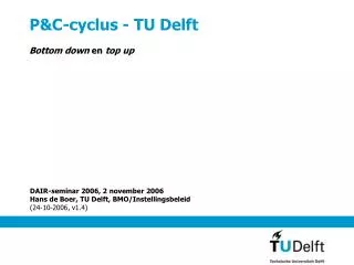 p c cyclus tu delft