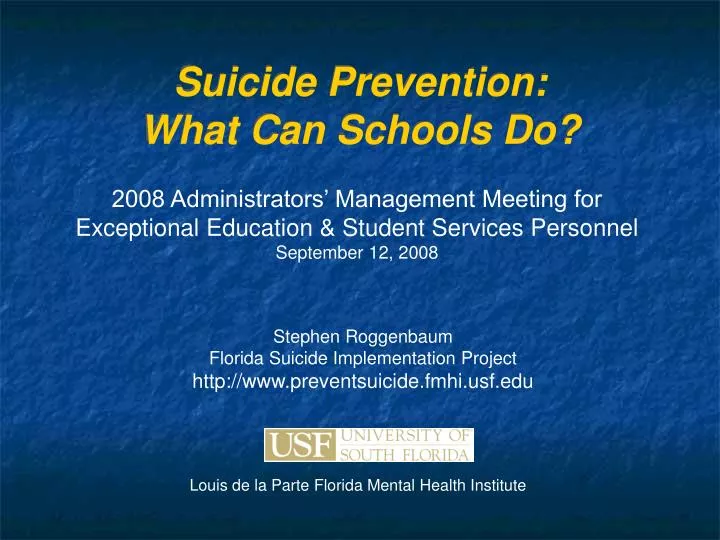 suicide prevention what can schools do