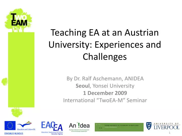 teaching ea at an austrian university experiences and challenges